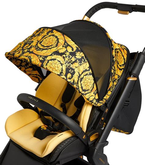 young versace stroller black|Versace barocco baby stroller.